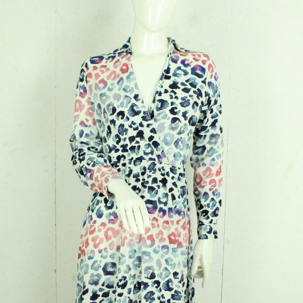 Second Hand LUCA E ANNA Maxikleid Gr. S weiß bunt Animal-Print (*)