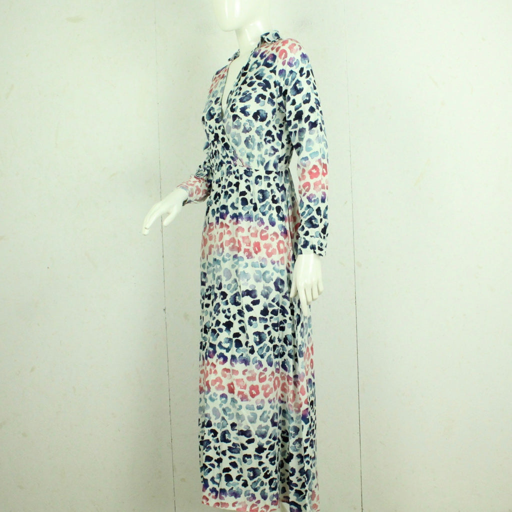 Second Hand LUCA E ANNA Maxikleid Gr. S weiß bunt Animal-Print (*)
