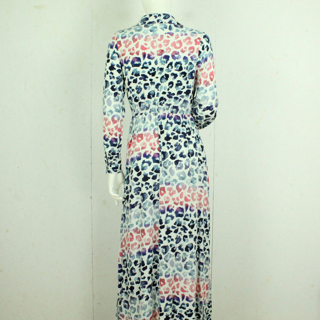 Second Hand LUCA E ANNA Maxikleid Gr. S weiß bunt Animal-Print (*)