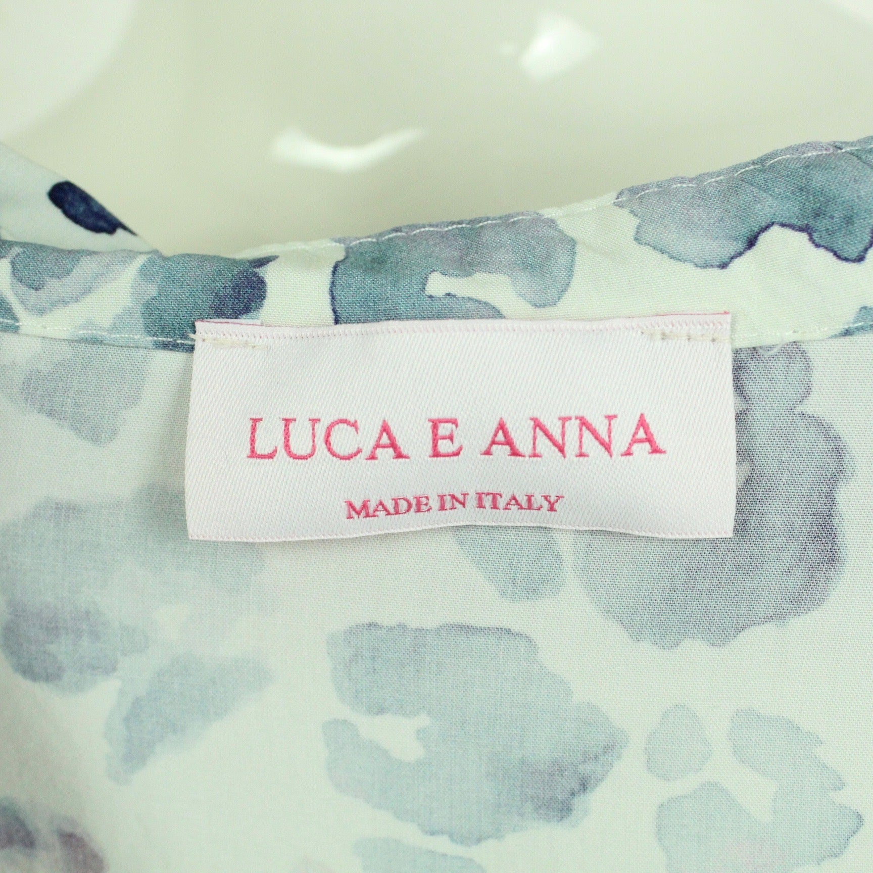 Second Hand LUCA E ANNA Maxikleid Gr. S weiß bunt Animal-Print (*)