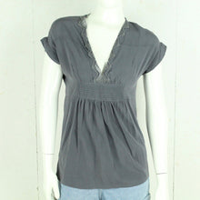 Laden Sie das Bild in den Galerie-Viewer, Second Hand ALYSI Bluse mit Seide Gr. 34 grau uni (*)