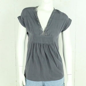 Second Hand ALYSI Bluse mit Seide Gr. 34 grau uni (*)