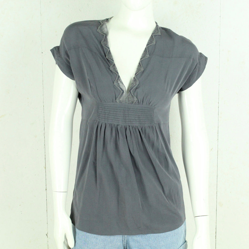 Second Hand ALYSI Bluse mit Seide Gr. 34 grau uni (*)