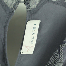 Laden Sie das Bild in den Galerie-Viewer, Second Hand ALYSI Bluse mit Seide Gr. 34 grau uni (*)
