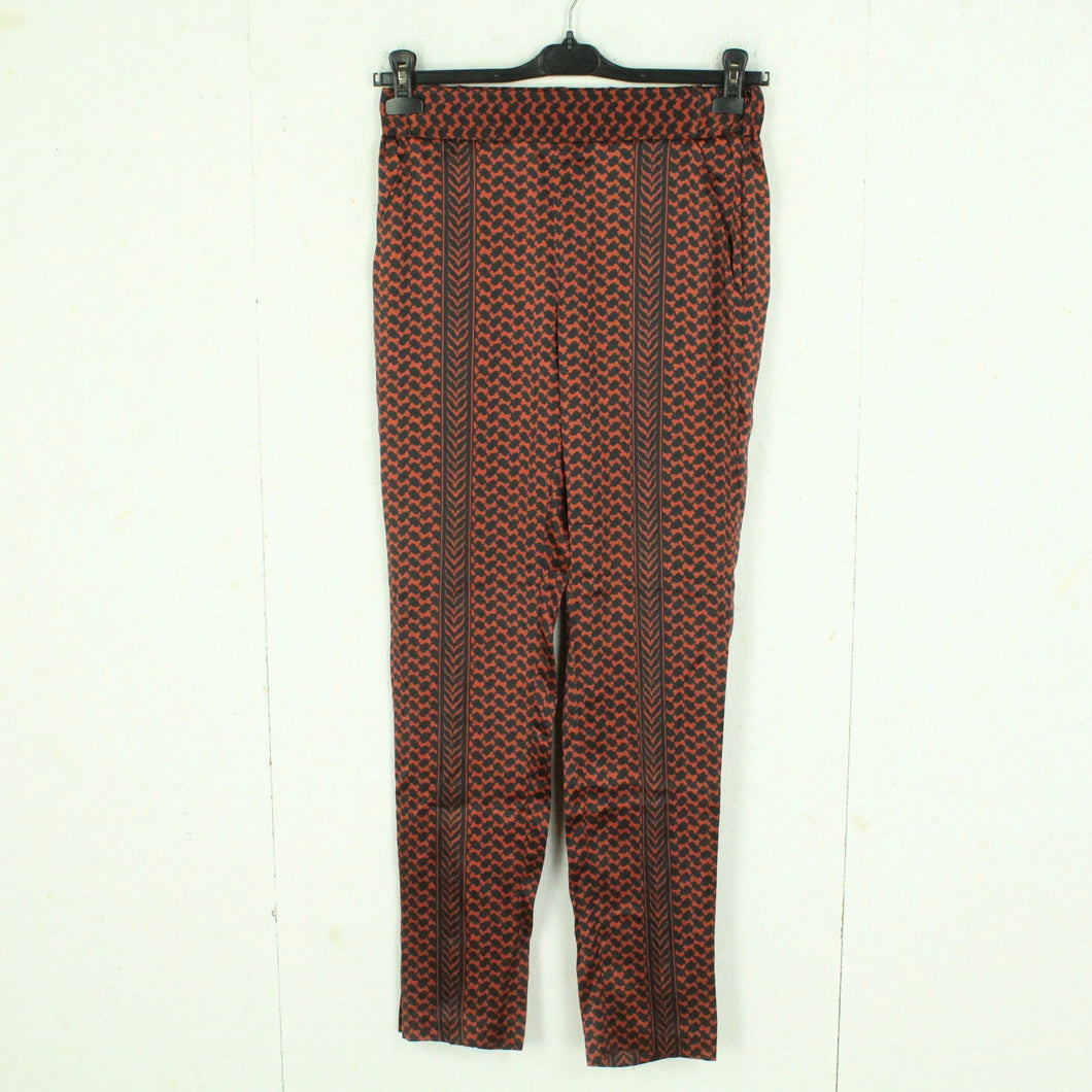 Second Hand LALA BERLIN Seidenhose Gr. S braun schwarz gemustert Seide Hose (*)