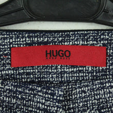 Laden Sie das Bild in den Galerie-Viewer, Second Hand HUGO BOSS Hose Gr. 40 blau weiß gemustert (*)