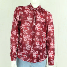 Laden Sie das Bild in den Galerie-Viewer, Second Hand GANT Bluse Gr. 38 bordeaux rosa gemustert (*)
