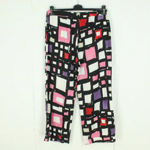 Laden Sie das Bild in den Galerie-Viewer, Second Hand MAX MARA Hose Gr. 44 schwarz bunt gemustert (*)
