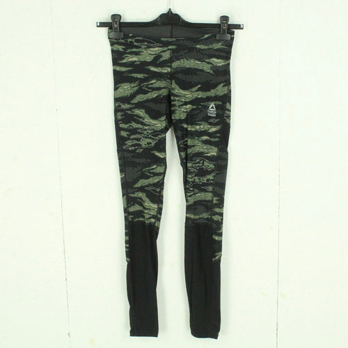 Second Hand REEBOK Leggings Gr. S schwarz mehrfarbig gemustert Sporthose Hose (*)