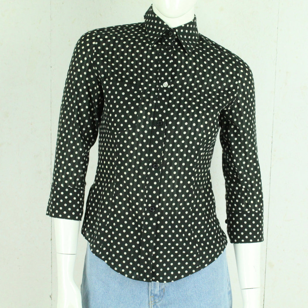 Second Hand PAUL SMITH BLACK Bluse Gr. S schwarz weiß gepunktet (*)