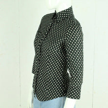 Laden Sie das Bild in den Galerie-Viewer, Second Hand PAUL SMITH BLACK Bluse Gr. S schwarz weiß gepunktet (*)