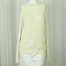 Laden Sie das Bild in den Galerie-Viewer, Second Hand STORIES Pullover Gr. M weiß uni Strick (*)