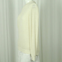Laden Sie das Bild in den Galerie-Viewer, Second Hand STORIES Pullover Gr. M weiß uni Strick (*)