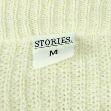 Laden Sie das Bild in den Galerie-Viewer, Second Hand STORIES Pullover Gr. M weiß uni Strick (*)