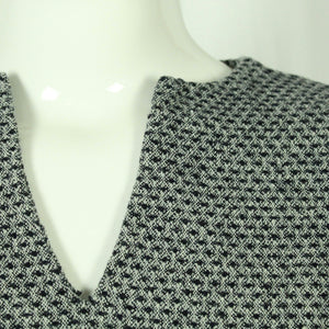 Second Hand REFIVE Kleid mit Wolle Gr. 36 weiß schwarz gemustert (*)