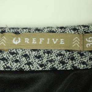 Second Hand REFIVE Kleid mit Wolle Gr. 36 weiß schwarz gemustert (*)
