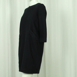 Second Hand COS Wollkleid Gr. S blau uni Wolle Kleid (*)