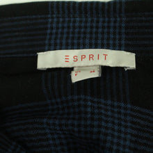 Laden Sie das Bild in den Galerie-Viewer, Second Hand ESPRIT Midikleid Gr. 34 blau schwarz kariert Kleid (*)