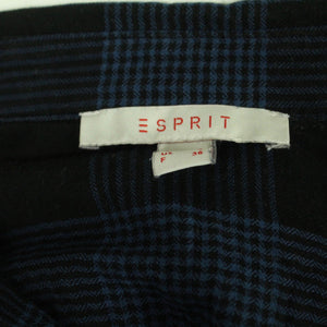 Second Hand ESPRIT Midikleid Gr. 34 blau schwarz kariert Kleid (*)