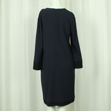 Laden Sie das Bild in den Galerie-Viewer, Second Hand ANTONELLI FIRENZE Kleid Gr. 38 it. 42 blau schwarz (*)