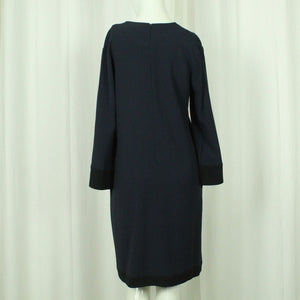 Second Hand ANTONELLI FIRENZE Kleid Gr. 38 it. 42 blau schwarz (*)