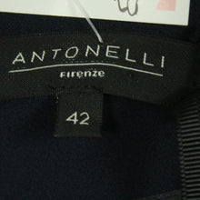 Laden Sie das Bild in den Galerie-Viewer, Second Hand ANTONELLI FIRENZE Kleid Gr. 38 it. 42 blau schwarz (*)