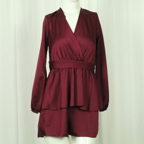 Second Hand RAGAZZI Kleid Gr. XS weinrot uni NEU (*)