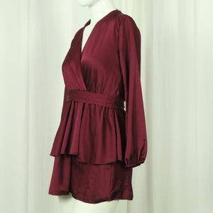Second Hand RAGAZZI Kleid Gr. XS weinrot uni NEU (*)