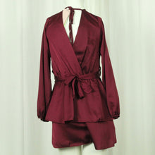 Laden Sie das Bild in den Galerie-Viewer, Second Hand RAGAZZI Kleid Gr. XS weinrot uni NEU (*)