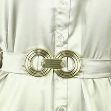 Laden Sie das Bild in den Galerie-Viewer, Second Hand Satinkleid Gr. S beige uni Kleid (*)