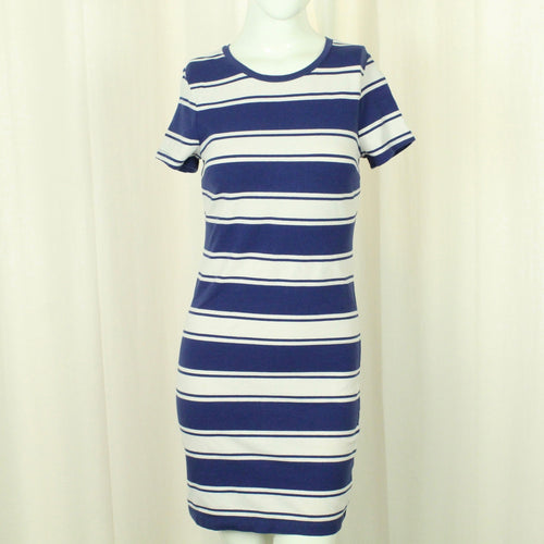 Second Hand OLD NAY Kleid Gr. S blau weiß gestreift (*)