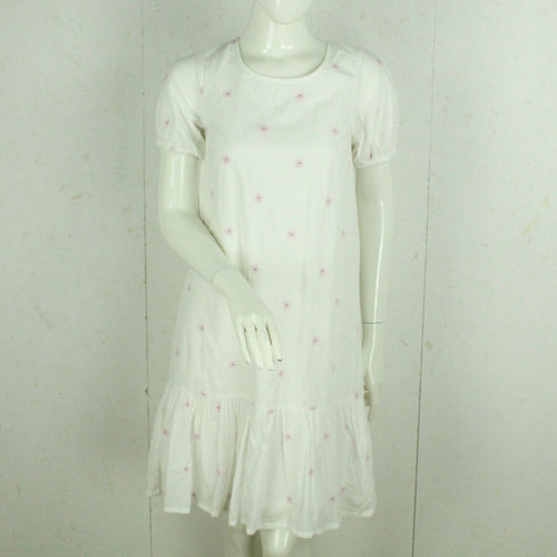 Second Hand VRS FASHION Kleid Gr. XS weiß rosa lila geblümt (*)