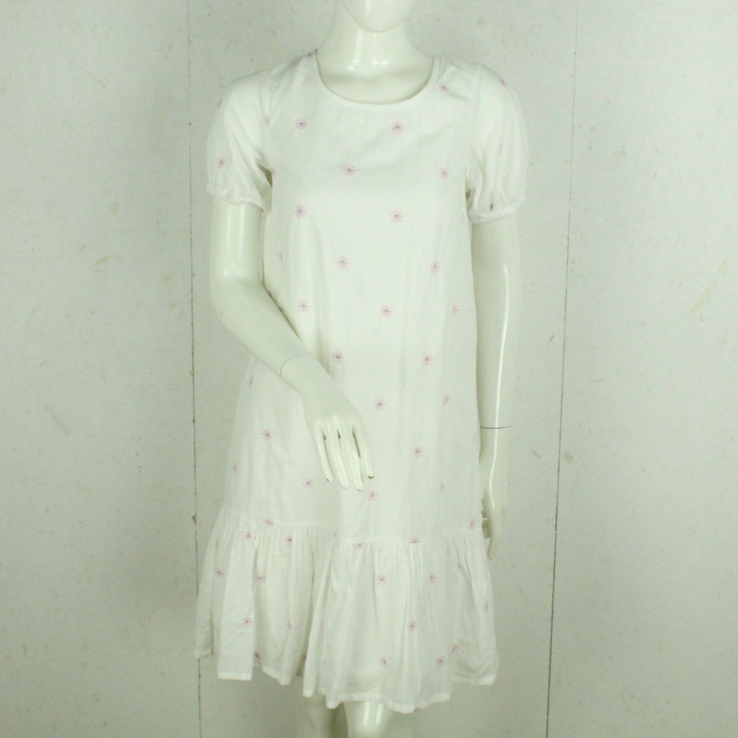 Second Hand VRS FASHION Kleid Gr. XS weiß rosa lila geblümt (*)