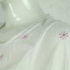 Second Hand VRS FASHION Kleid Gr. XS weiß rosa lila geblümt (*)