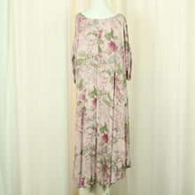 Laden Sie das Bild in den Galerie-Viewer, Second Hand DRYN Midikleid Gr. L rosa mehrfarbig geblümt (*)