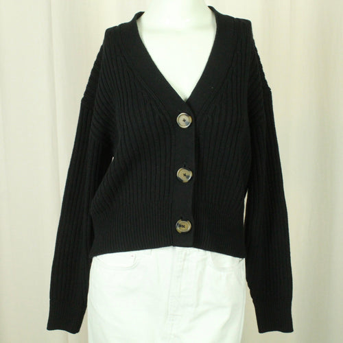 Second Hand STORIES Cardigan Gr. S schwarz uni Strickjacke (*)
