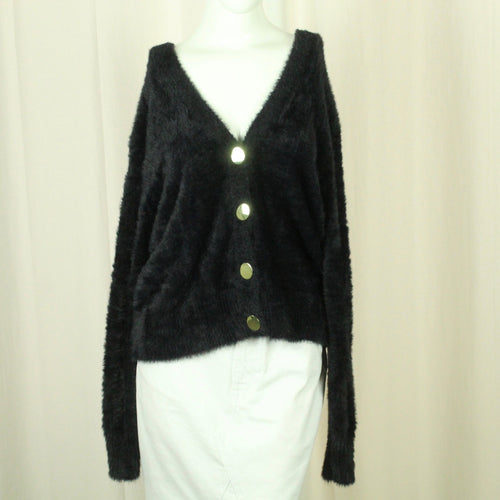 Second Hand STORIES Cardigan Gr. M schwarz uni Strickjacke (*)