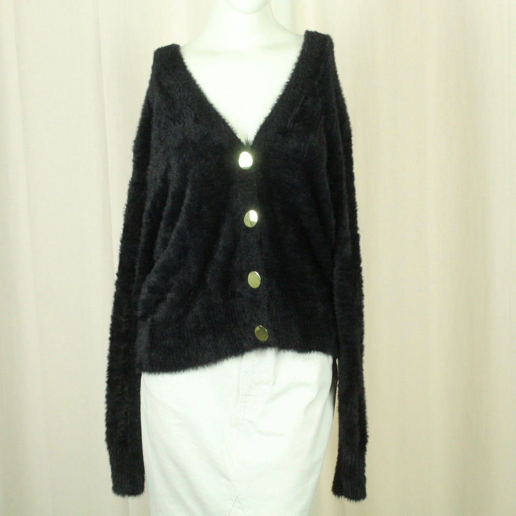 Second Hand STORIES Cardigan Gr. M schwarz uni Strickjacke (*)