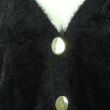 Laden Sie das Bild in den Galerie-Viewer, Second Hand STORIES Cardigan Gr. M schwarz uni Strickjacke (*)