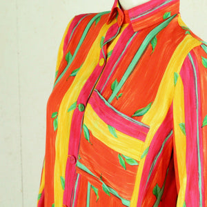 Vintage Bluse Gr. L bunt Crazy Pattern