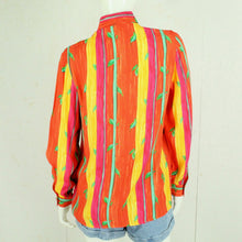 Laden Sie das Bild in den Galerie-Viewer, Vintage Bluse Gr. L bunt Crazy Pattern