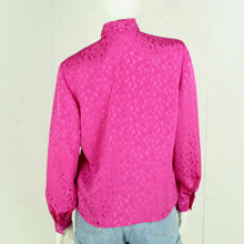 Laden Sie das Bild in den Galerie-Viewer, Vintage Bluse Gr. M pink gepunktet Schluppenbluse