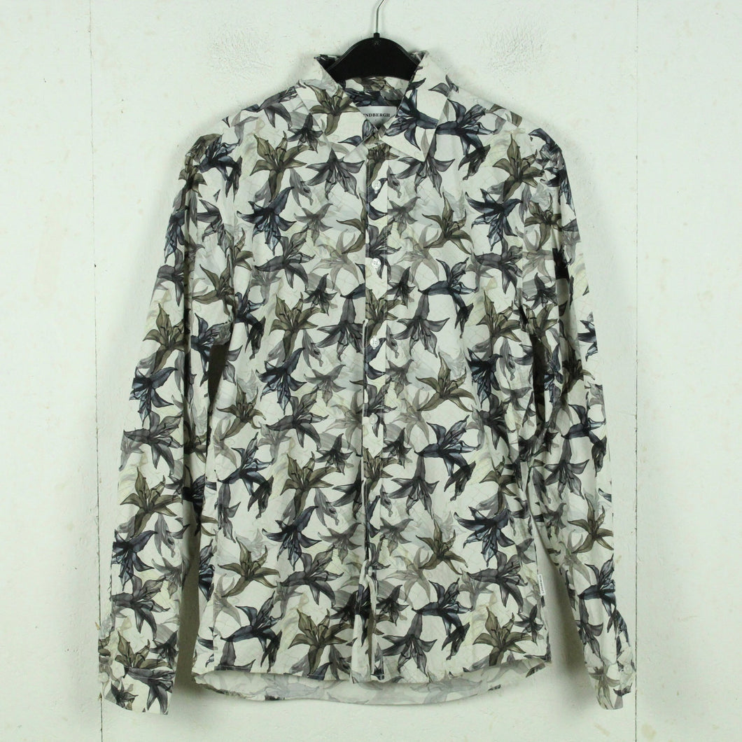 Second Hand LINDBERGH WHITE Hemd Gr. M beige mehrfarbig geblümt (*)