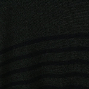 Second Hand UNIQLO Wollpullover Gr. S grau meliert schwarz gestreift Wolle Pullover Strick (*)