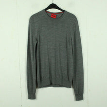 Laden Sie das Bild in den Galerie-Viewer, Second Hand HUGO BOSS Wollpullover Gr. S grau meliert Wolle Pullover Strick (*)