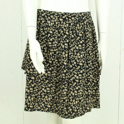 Second Hand MOSS COPENHAGEN Rock Gr. M schwarz beige geblümt (*)