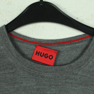 Second Hand HUGO BOSS Wollpullover Gr. S grau meliert Wolle Pullover Strick (*)