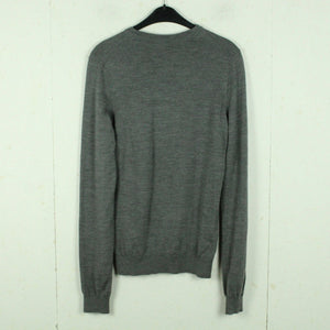 Second Hand HUGO BOSS Wollpullover Gr. S grau meliert Wolle Pullover Strick (*)