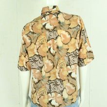 Laden Sie das Bild in den Galerie-Viewer, Vintage Bluse Gr. M mehrfarbig Crazy Pattern kurzarm