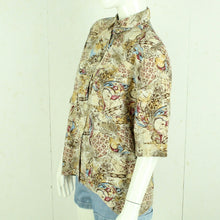 Laden Sie das Bild in den Galerie-Viewer, Vintage Bluse Gr. M mehrfarbig gemustert kurzarm